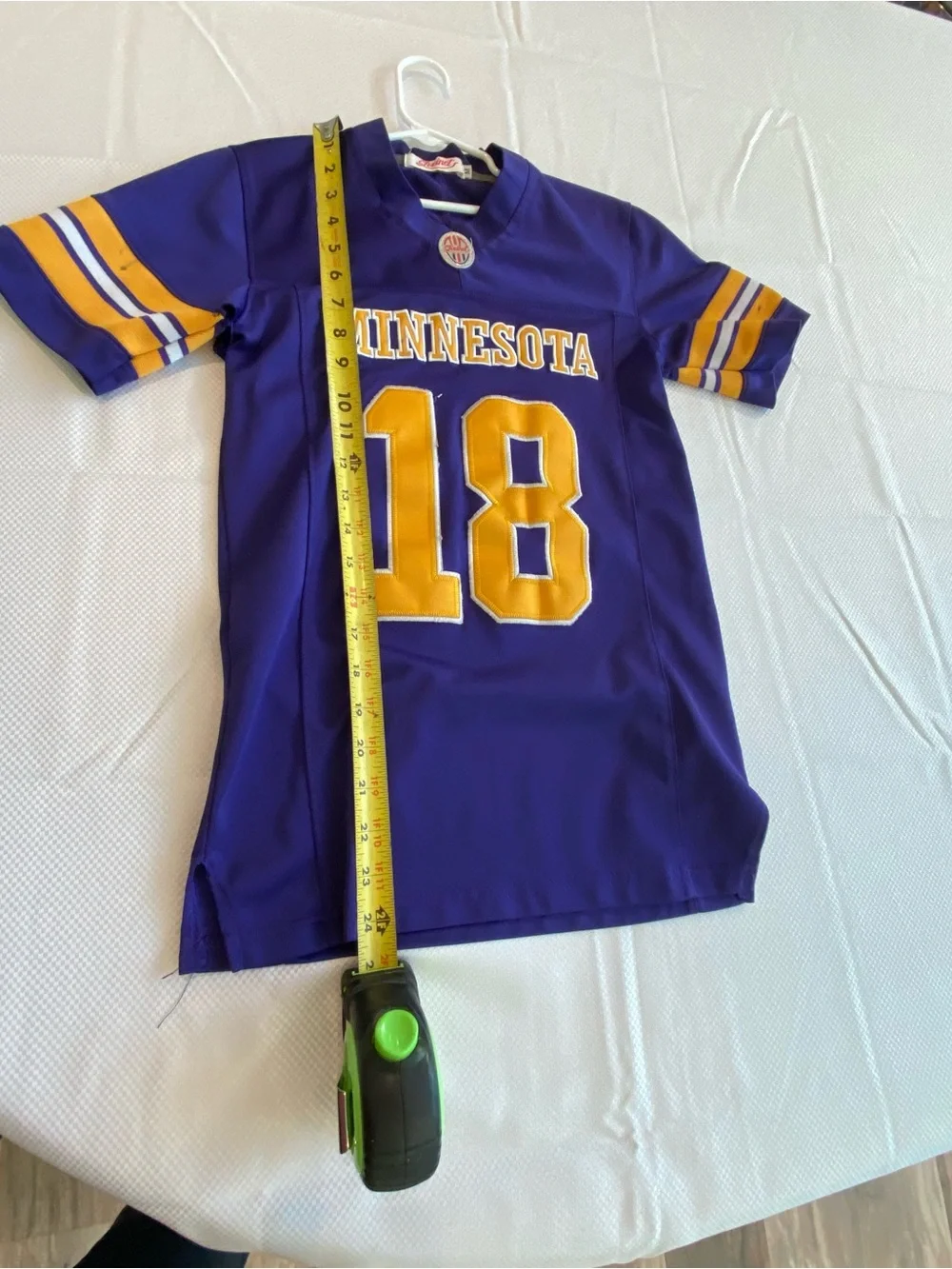 Kids Minnesota Vikings Purple Jersey Top - Gold Number 18 - Jefferson- boys M